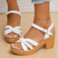 Sandals for Women | Braided Toe Strap, Block Heel 8