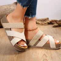 Sandals for Women | Cushioned Insole, Elastic Straps 2