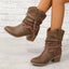 Slouchy Ankle Boots | Braided Tassel Block Heel Western Booties – BRIAR