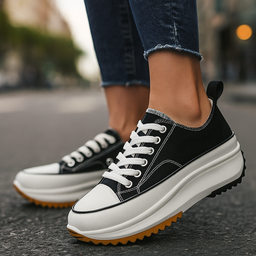 Selavine Elegant Platform Sneakers for Urban Comfort and Style - Cushioned Support, Lightweight Design, Versatile Fashion 1