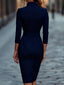 Sheath Dress | Belted, Mandarin Collar 6