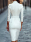 Sheath Dress | Belted, Mandarin Collar 8