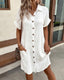 Shirt Dress | Relaxed Fit, Button-Down, Cotton-Linen 0