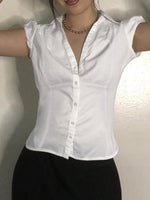 Shirt | Slim Fit, V Neck, Short Sleeve 1