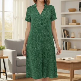 Short Dress | Scoop Neckline, Flowy Silhouette 2
