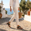 Slingback Sandals | Cutout Strap Design, Low Wedge Sole 1