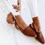 Slingback Shoes | Braided Upper, Open Heel Design 0