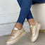 Sneakers | Lace-Up Closure, Metallic Chain Accents 4