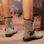 Stylish Women's Ankle Boots with V-Cut, Strap & Buckle Detail - Black Booties for Women 4