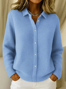Sweater | Collar, Button Closure, Long Sleeves 0