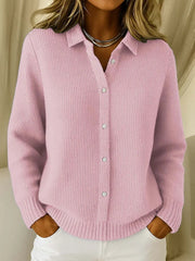 Sweater | Collar, Button Closure, Long Sleeves 2