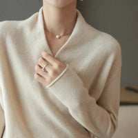 Sweater | Crisscross Wrap Design, V-Neck, Loose Fit 1