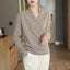 Sweater | Crisscross Wrap Design, V-Neck, Loose Fit 4