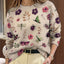 Sweater | Floral Embroidery, Round Neckline 0