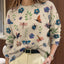 Sweater | Floral Embroidery, Round Neckline 7