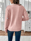Sweater | Heart Print, Lace-Trimmed V-Neckline 3