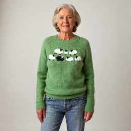 Sweater | Icelandic Knit, Vibrant Pattern 1