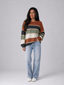 Sweater | Striped Pattern, Crewneck Collar 1