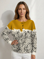 Sweater | Waffle Knit Texture, Button Neckline 10