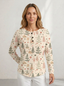 Sweater | Waffle Knit Texture, Button Neckline 12