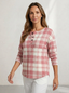 Sweater | Waffle Knit Texture, Button Neckline 14