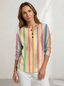 Sweater | Waffle Knit Texture, Button Neckline 9