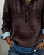 Sweatshirt | Half-Button Closure, Denim-Style Collar 4