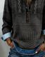 Sweatshirt | Half-Button Closure, Denim-Style Collar 6