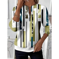 Sweatshirt | Half-Zip Neckline, Color Block Design 2