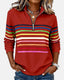 Sweatshirt | Half Zip, Rainbow Stripe Detailing 3