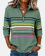 Sweatshirt | Half Zip, Rainbow Stripe Detailing 5