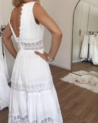 Tank Dress | V-Neck, Lace Detailing, Sleeveless 1