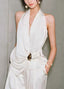 Tank Top | Asymmetrical Hemline, V-Neck Sleeveless 0