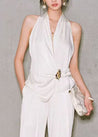 Tank Top | Asymmetrical Hemline, V-Neck Sleeveless 1