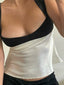 Tank Top | Satin Patchwork, V Neckline 3