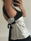 Tank Top | Satin Patchwork, V Neckline 4