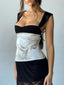 Tank Top | Satin Patchwork, V Neckline 5