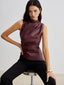 Tank Top | Sleeveless, High Neck Design 0