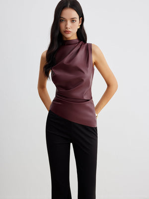 Tank Top | Sleeveless, High Neck Design 1