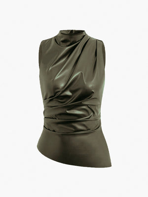 Tank Top | Sleeveless, High Neck Design 8