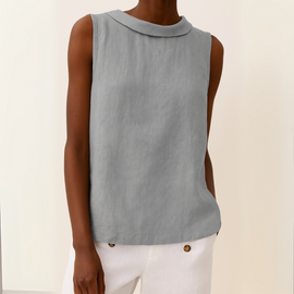 Tank Top | Sleeveless, Rolled Collar Design 0