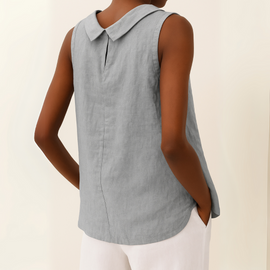 Tank Top | Sleeveless, Rolled Collar Design 1
