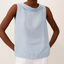 Tank Top | Sleeveless, Rolled Collar Design 4