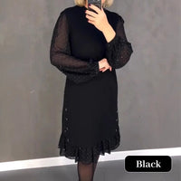 Thessariae Elegant Crystal-Embellished Women's Robe - Classic Round Neck Bathrobe for Special Occasions 0