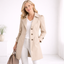Trench Coat | Classic Button Front, Notched Lapel Collar 7