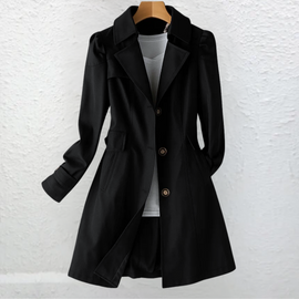 Trench Coat | Classic Button Front, Notched Lapel Collar 8