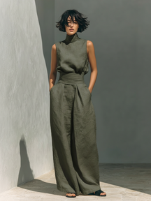 Trousers Set | Wide Leg Design, Cotton Blend 3