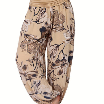 Trousers | Floral Pattern, Flowing Silhouette 4