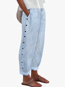 Trousers | Vertical Stripes, Flowing Loose Cut 1