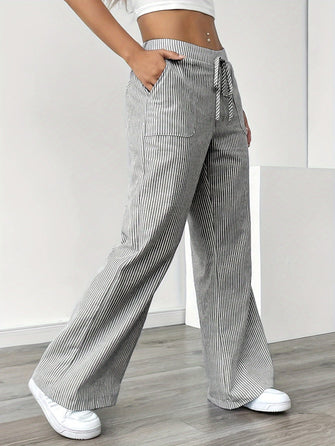 Trousers | Wide Leg, Striped Design 0